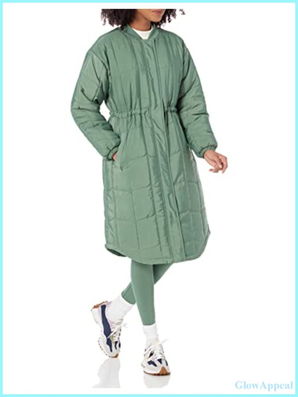 Oversized Quilted Coat Water-Resistant Polyester Taffeta Winter Outerwear
